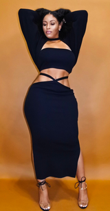 NIKI THREE PEICE SET (BLACK)