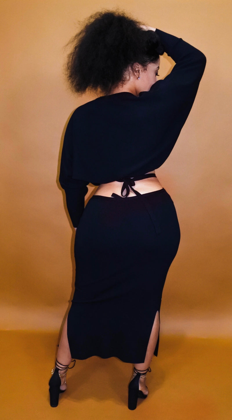NIKI THREE PEICE SET (BLACK)