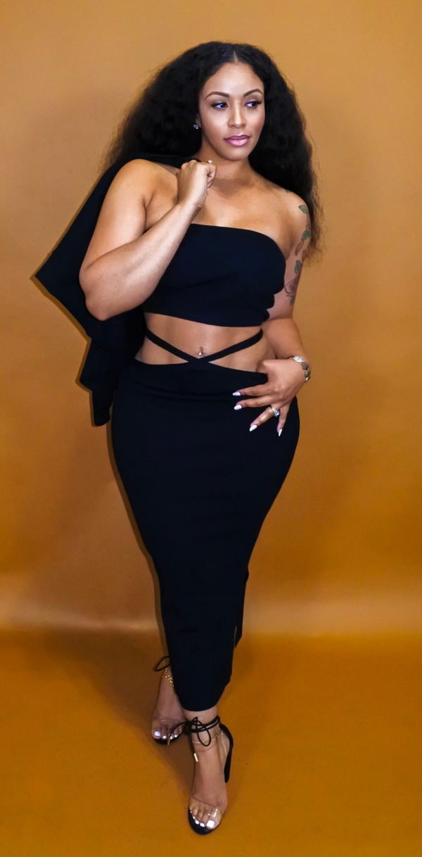 NIKI THREE PEICE SET (BLACK)
