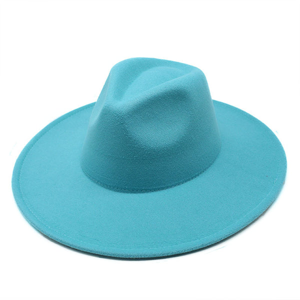 WIDE BRIM FEDORA (BABY BLUE)