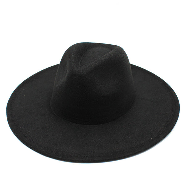 WIDE BRIM FEDORA (BLACK)