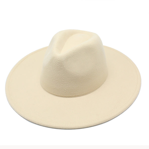 WIDE BRIM FEDORA (BEIGE)