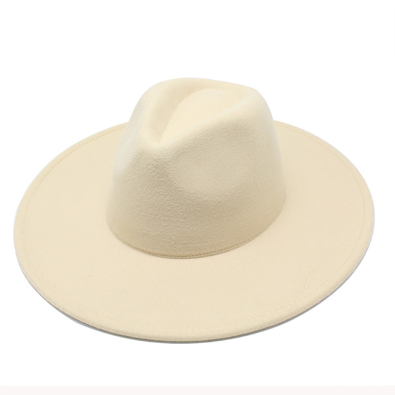 WIDE BRIM FEDORA (BEIGE)