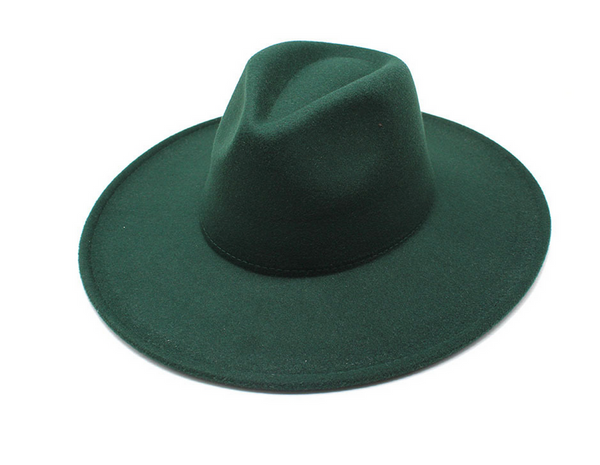 WIDE BRIM FEDORA (EMERALD GREEN)