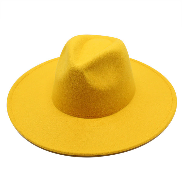 WIDE BRIM FEDORA (MUSTARD)