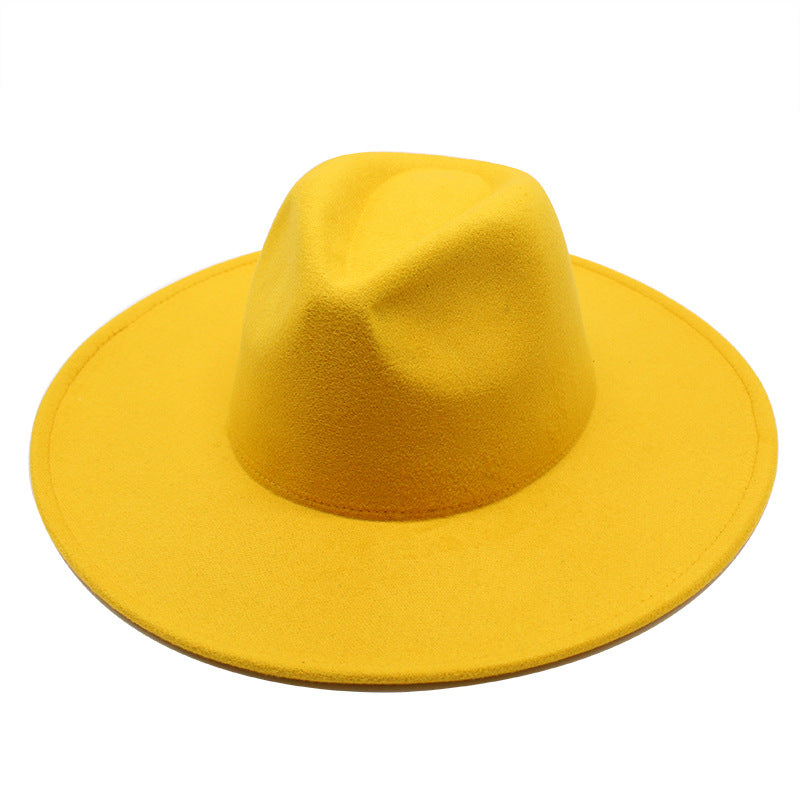 WIDE BRIM FEDORA (MUSTARD)