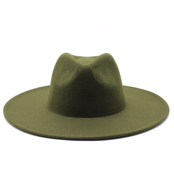 WIDE BRIM FEDORA (OLIVE)