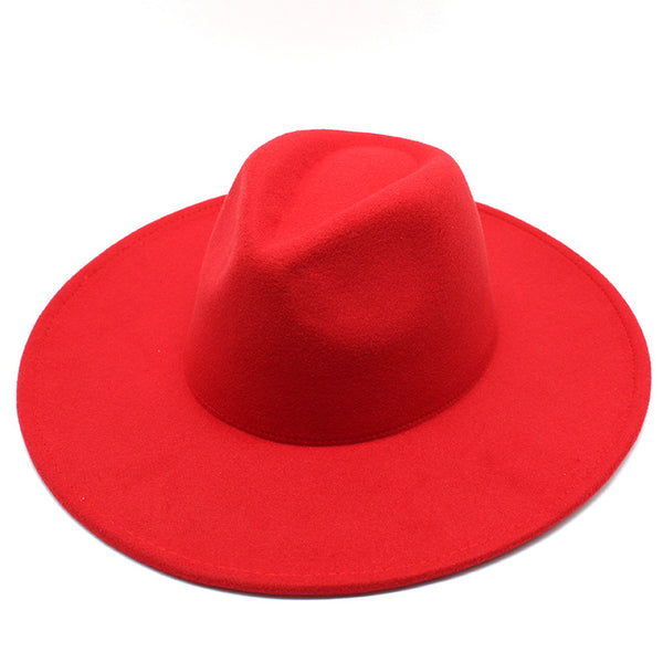 WIDE BRIM FEDORA (RED)