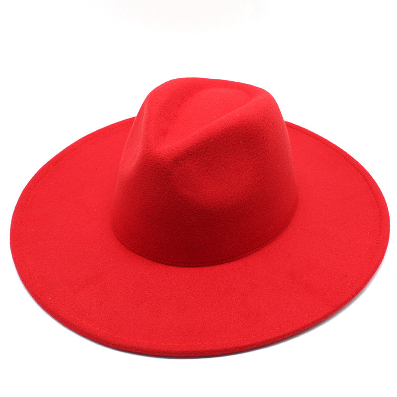 WIDE BRIM FEDORA (RED)